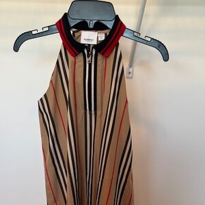 Girls Size 10 Striped Burberry sleeveless dress